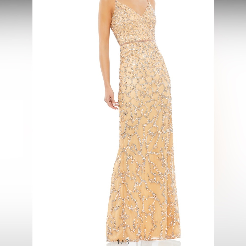 Mac Duggal - Shatter Sequin Sheath Gown
